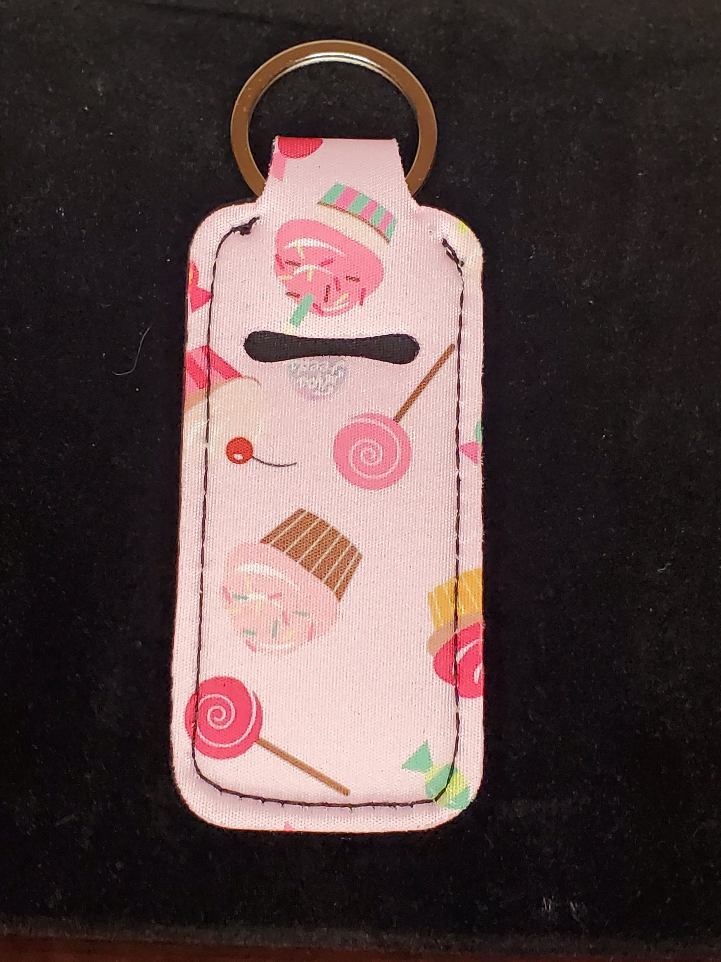 Kawaii Sweet Desserts Chapstick Lip Stick Holder Keychain Key Fob