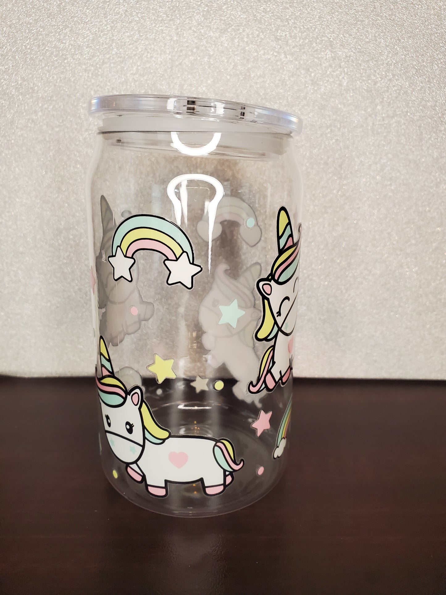 16oz Unicorn Friends Acrylic Cup, Straw & Lid