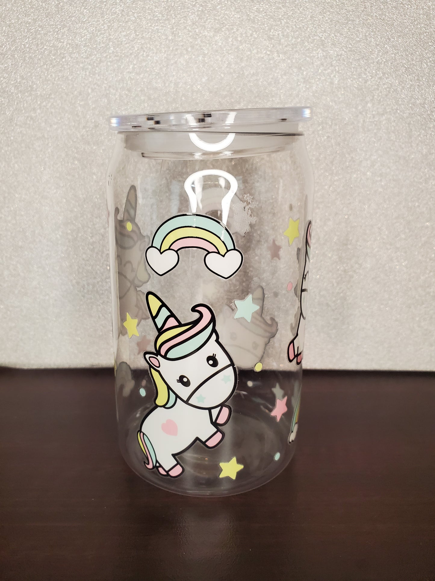 16oz Unicorn Friends Acrylic Cup, Straw & Lid