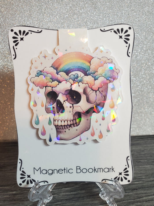 Holographic Rainbow Brain Storm Magnetic Bookmark