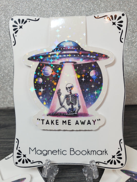 Holographic Take Me Away UFO Magnetic Bookmark