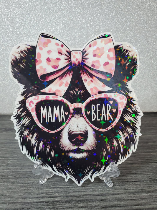 Holographic Mama Bear Sticker