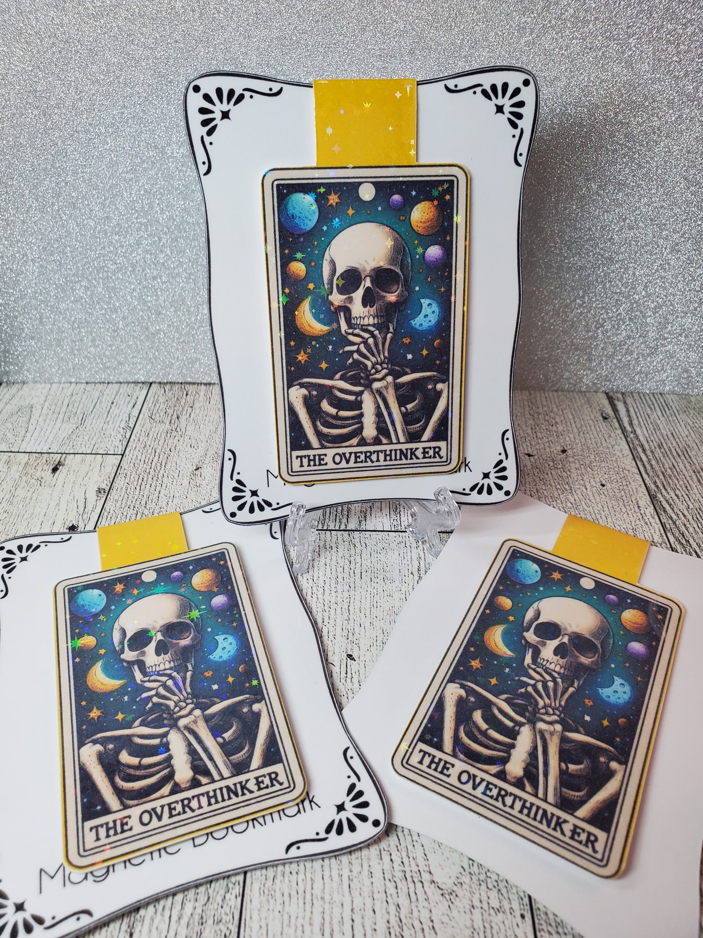 Holographic The Overthinker Tarot Card Magnetic Bookmark