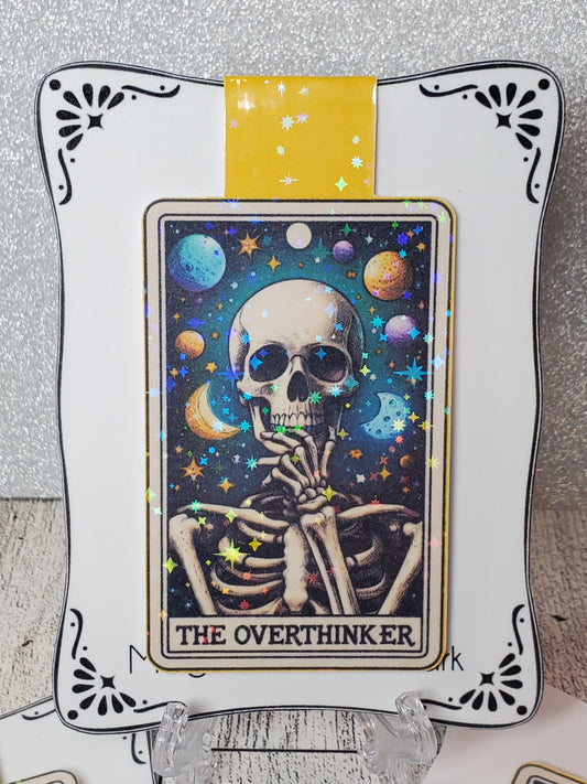 Holographic The Overthinker Tarot Card Magnetic Bookmark