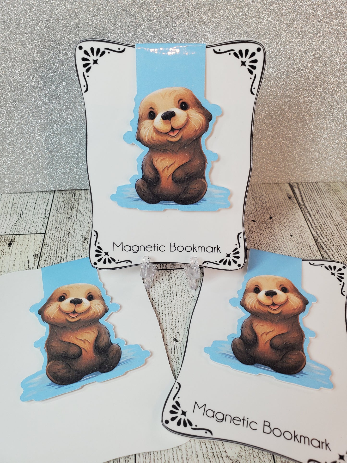 Adorable Sea Otter Magnetic Bookmark