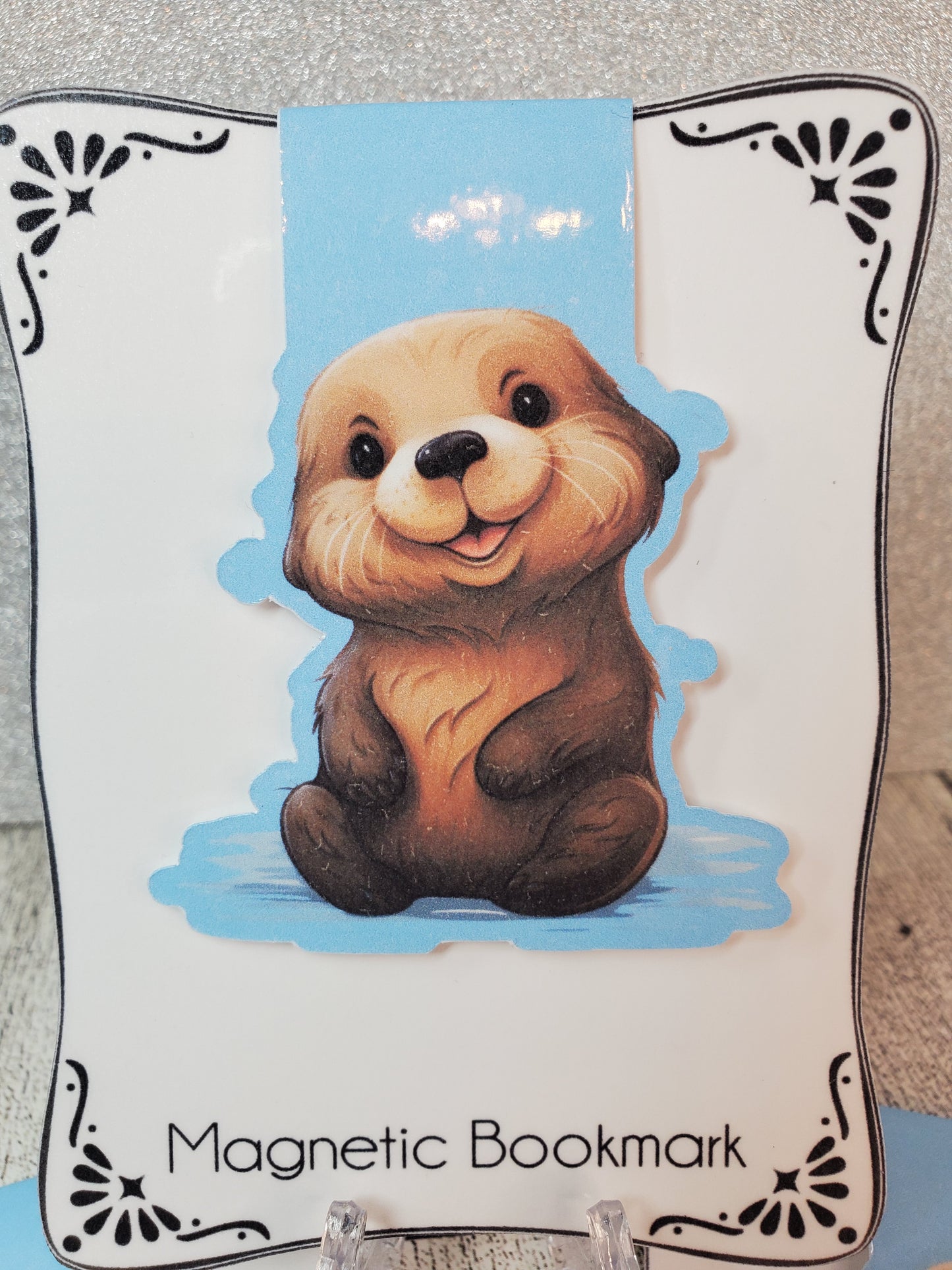 Adorable Sea Otter Magnetic Bookmark