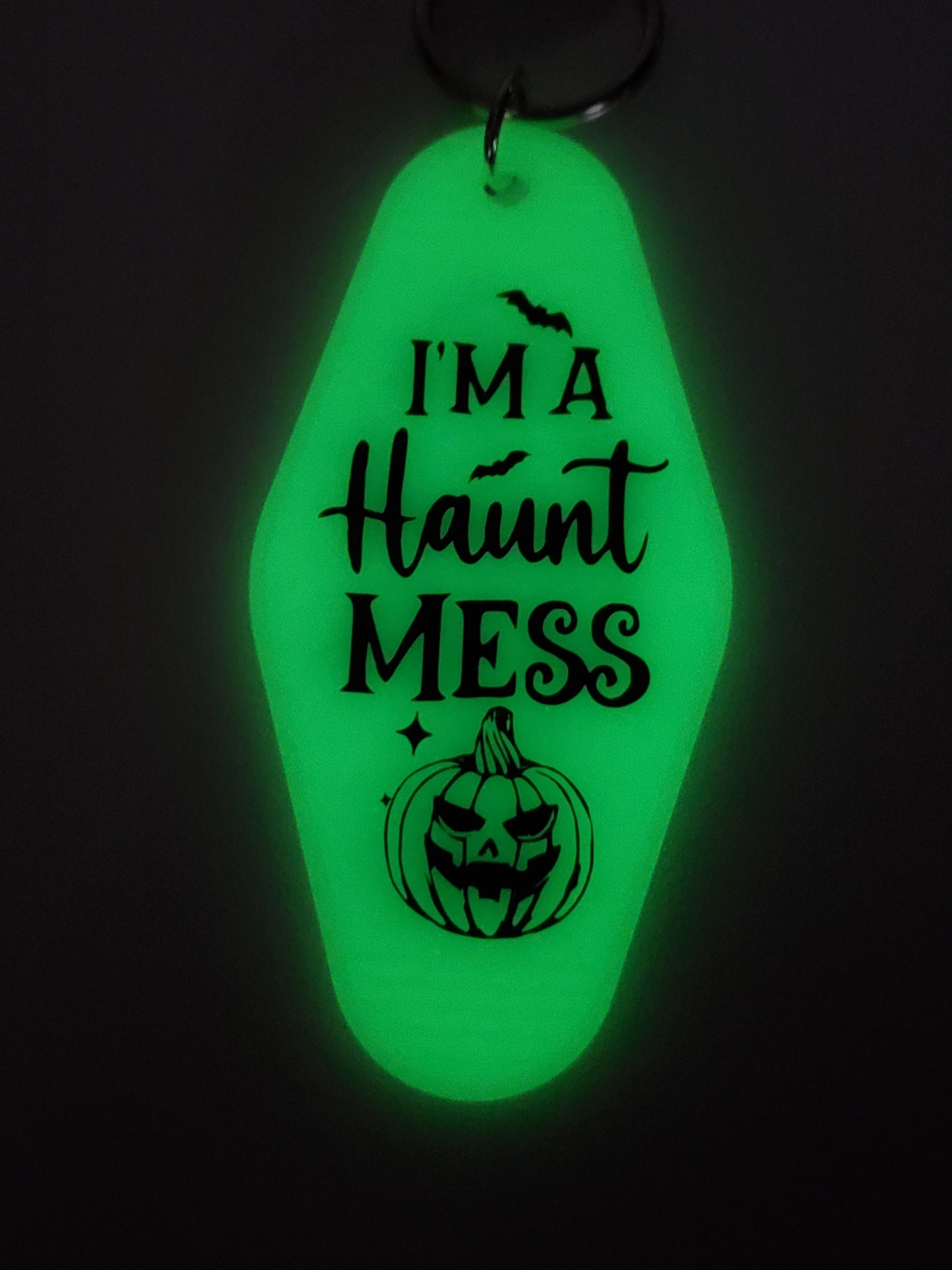 I'm A Haunt Mess Glow In The Dark Motel Keychain