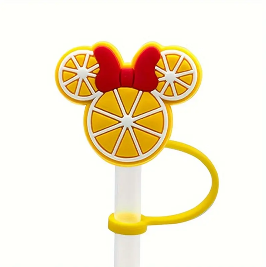 Mouse Ears Bow Lemon Slice Straw Topper