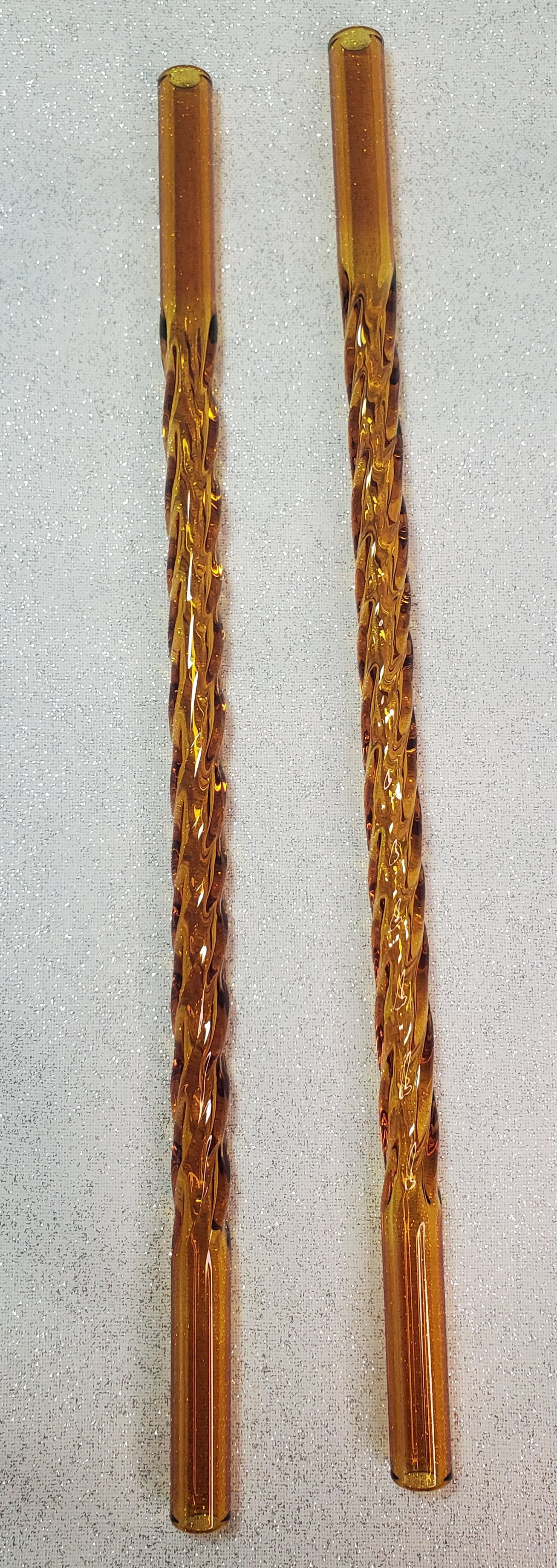 Twisted Swirl Glass Straw