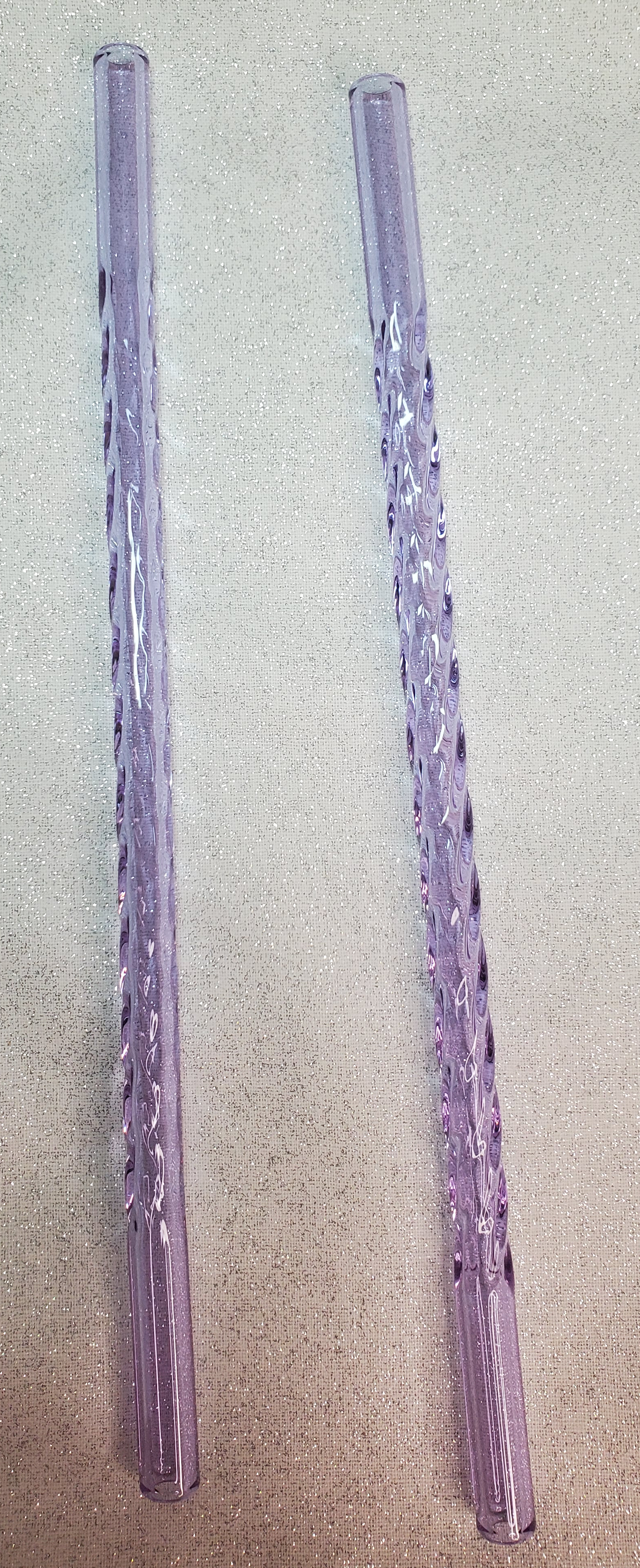 Twisted Swirl Glass Straw